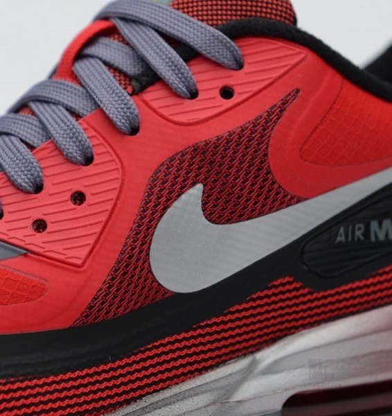 Nike Air Max Lunar90 GS – University Red / Black–Metallic Silver 5