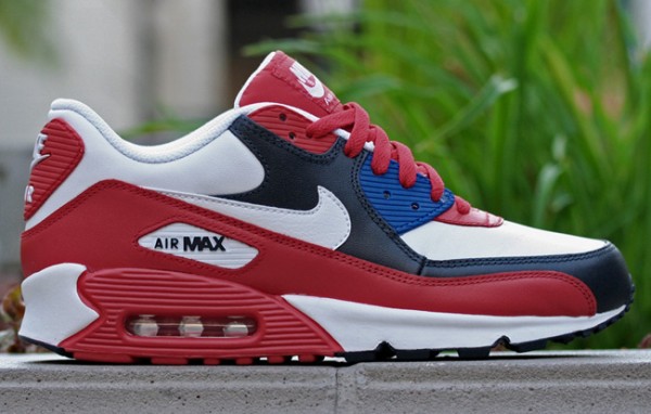 nike air max 90 blue red