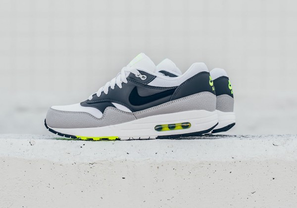 Nike Air Max 1 Essential - White/Black-Dark Grey-Wolf Grey-Volt 2