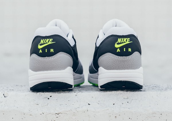 Nike Air Max 1 Essential - White/Black-Dark Grey-Wolf Grey-Volt 6