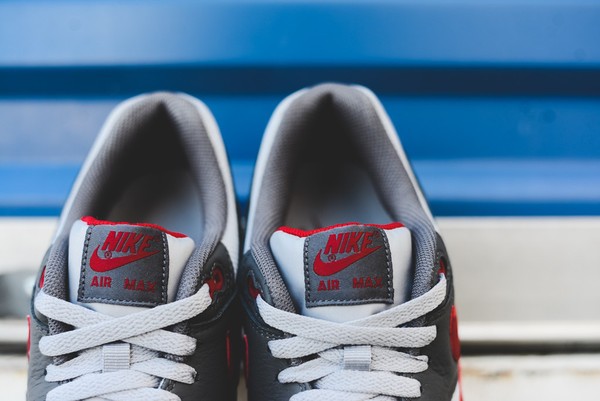 Nike Air Max 1 Essential - Wolf Grey/Gym Red 6