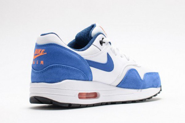 Nike Air Max 1 GS - White / Game Royal - Total Orange - Black 3