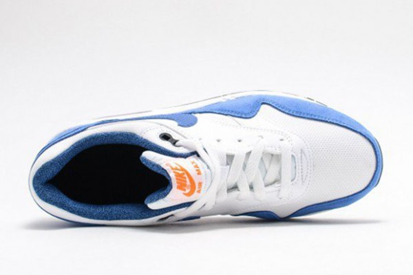 Nike Air Max 1 GS - White / Game Royal - Total Orange - Black 4