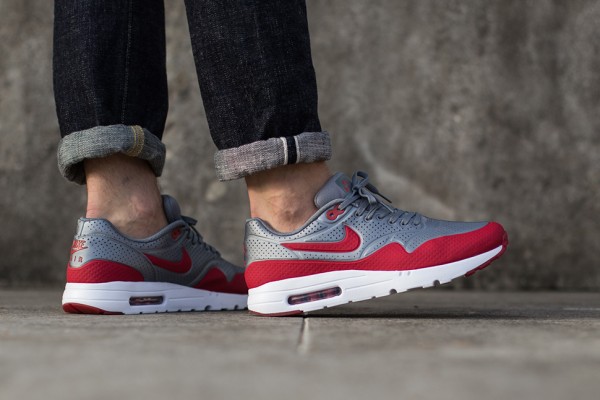 Nike Air Max 1 Ultra Moire -  Metallic Cool Grey/Gym Red-White  3