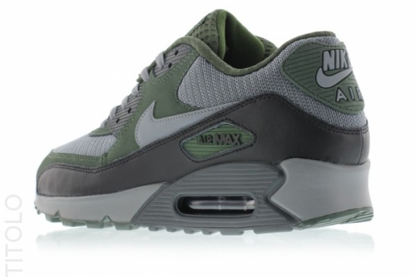 Nike Air Max 90 Essential - Cool Grey/Clear Grey-Black-Carbon Green 7