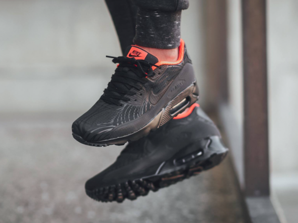 Nike Air Max 90 Ultra Moire FB - Black/Anthracite-Total Crimson 3