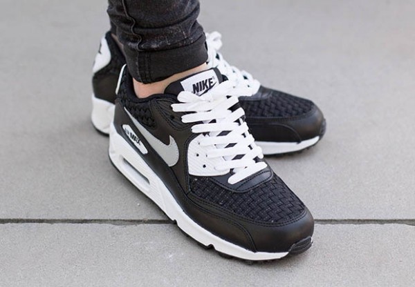 Nike Air Max 90 Woven - White / Reflect Silver - Black 3