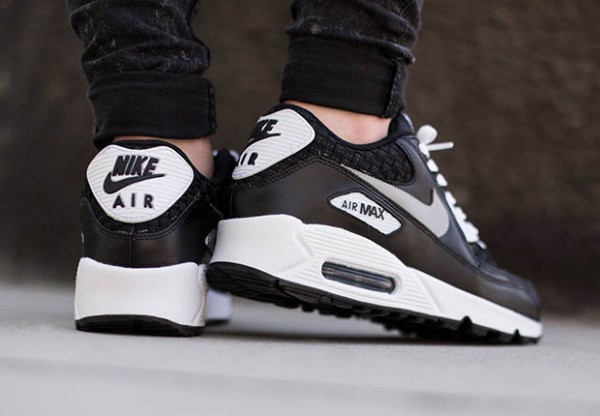 Nike Air Max 90 Woven - White / Reflect Silver - Black 4