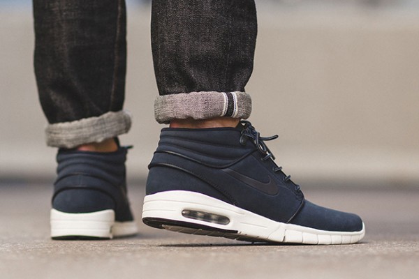 Nike SB Stefan Janoski Max Mid Leather - Dark Obsidian/Metallic Silver 3