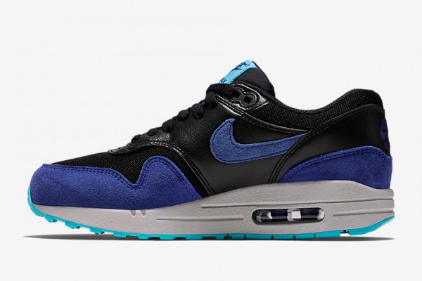 Nike WMNS Air Max 1 - Black / Deep Royal Blue - Tide Pool Blue - Pure Platinum 2