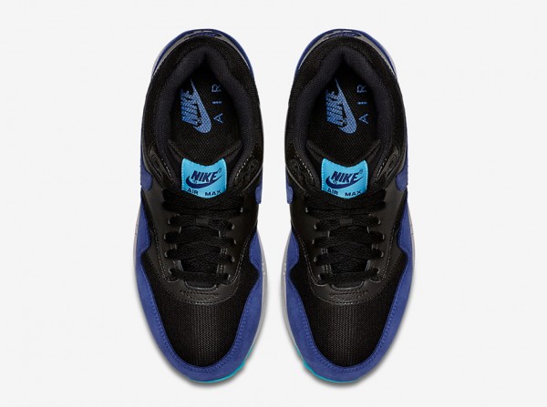 Nike WMNS Air Max 1 - Black / Deep Royal Blue - Tide Pool Blue - Pure Platinum 3